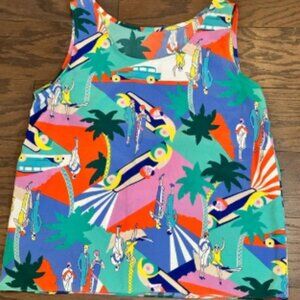 Malia Vintage 70’s Retro Hawaiian Resort Style Tank Size Medium